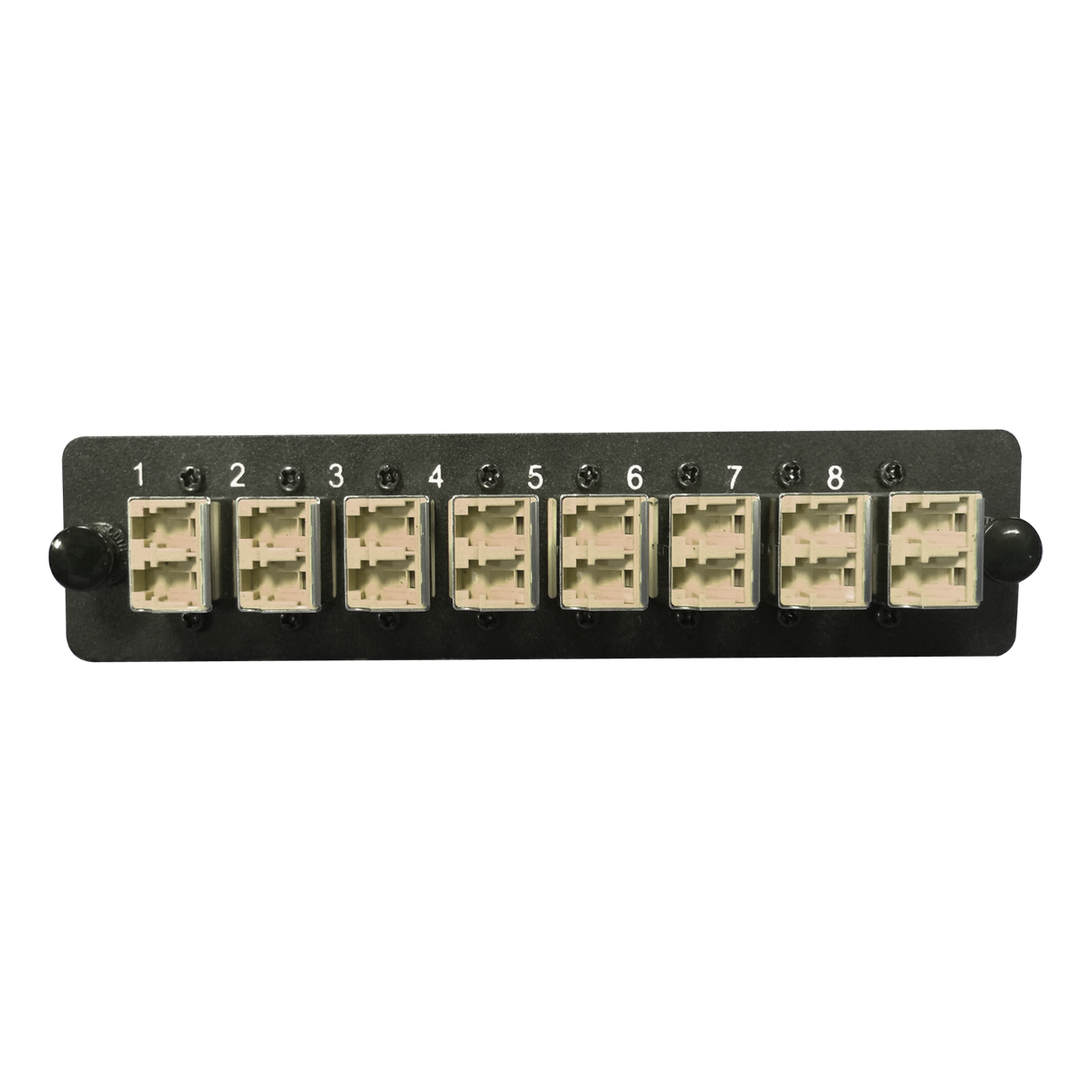 LGX Fiber Adapter Panel; 8 LC Duplex Adapters/Ports with Shutters