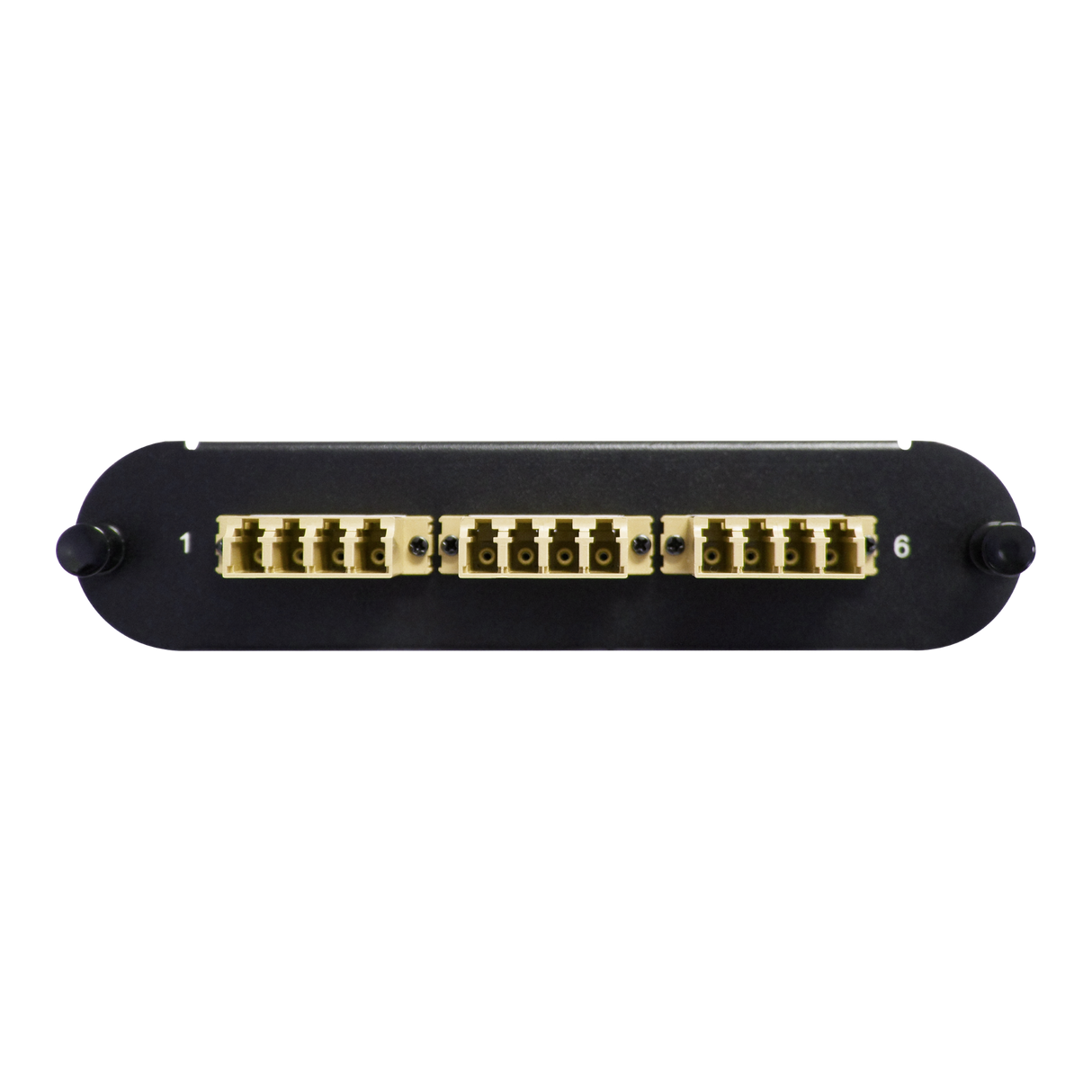 Corning CCH Compatible Fiber Adapter Panel; 3 LC Quad Adapters/Ports