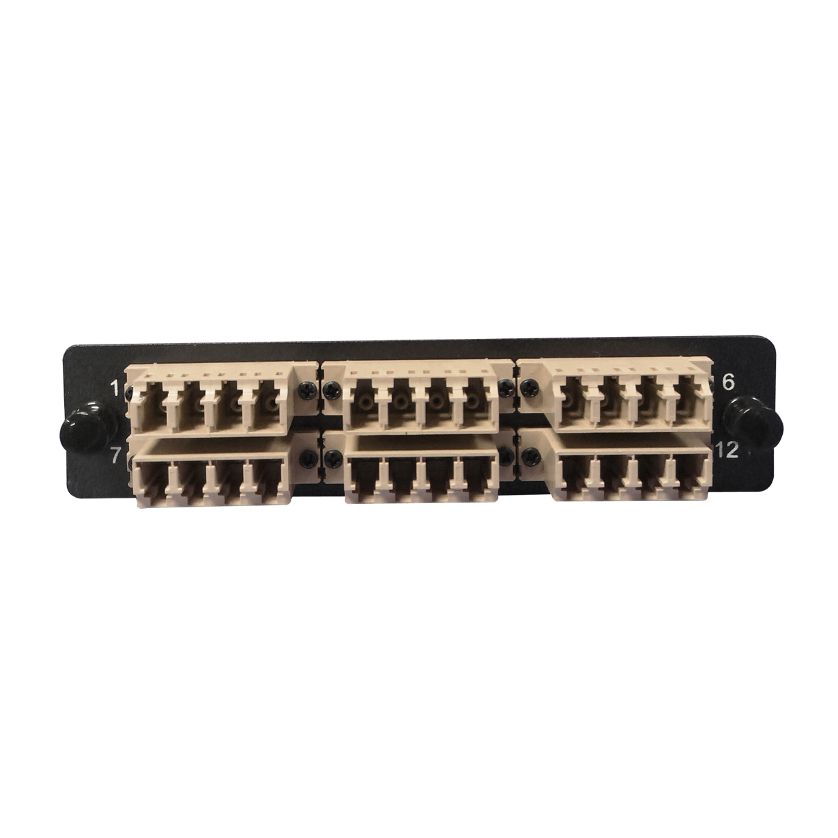 LGX Fiber Adapter Panel; 6 LC Quad Adapters/Ports
