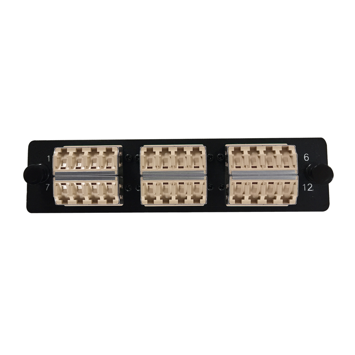 LGX Fiber Adapter Panel; 6 LC Quad Adapters/Ports with Shutters