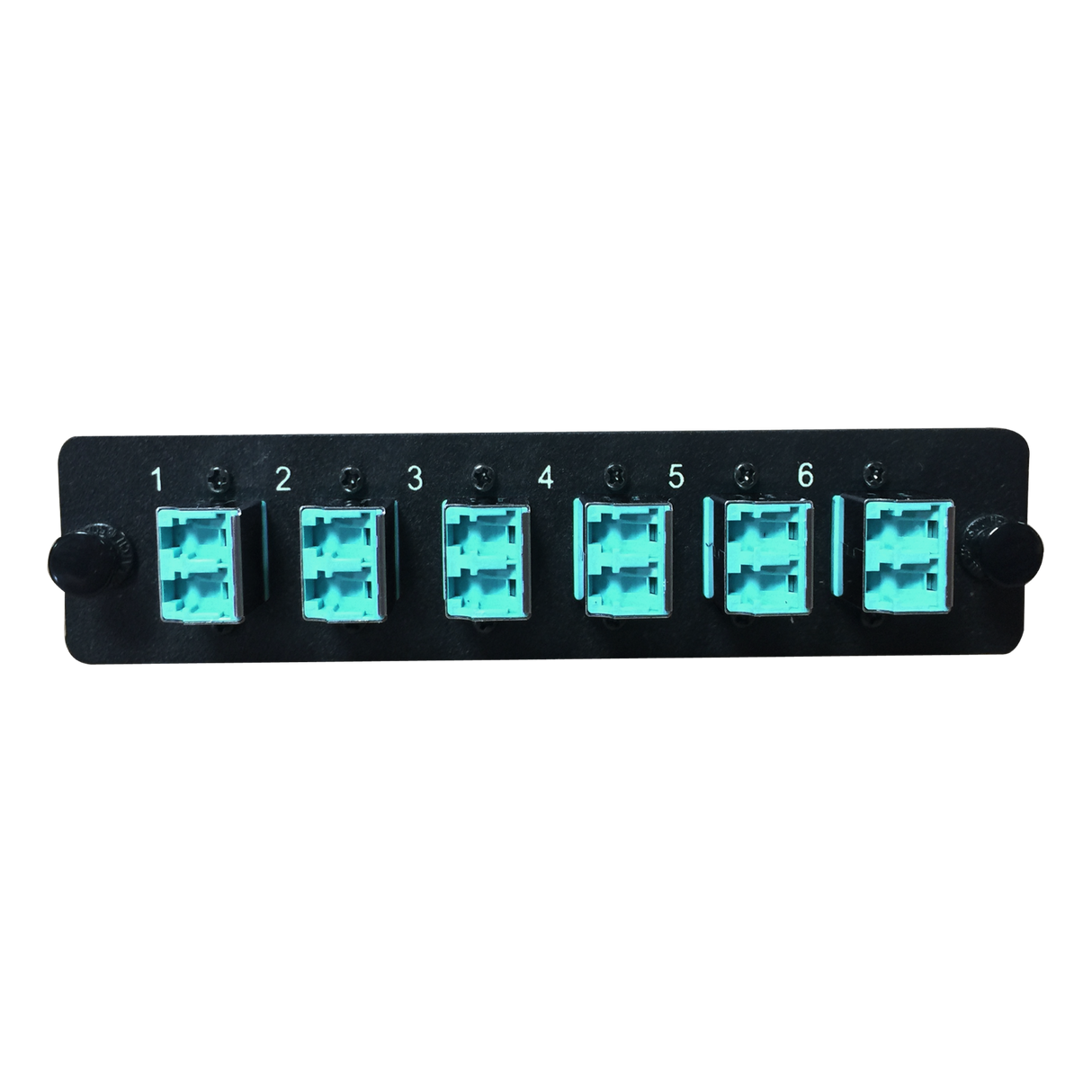 LGX Fiber Adapter Panel; 6 LC Duplex Adapters/Ports with Shutters