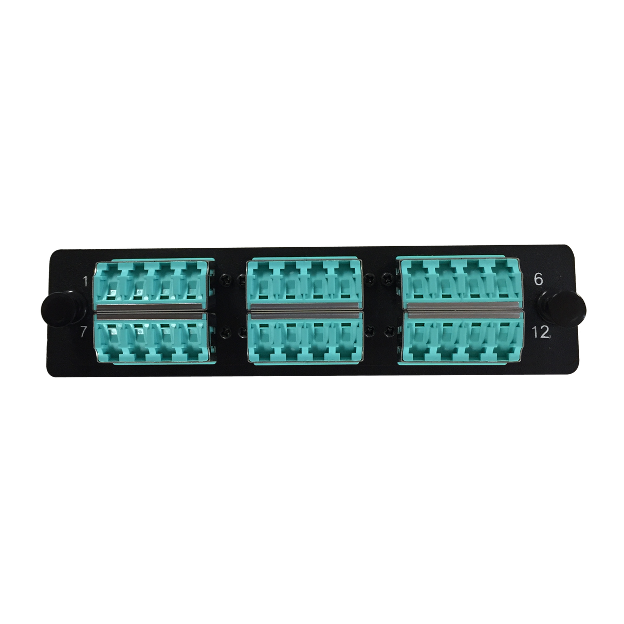 LGX Fiber Adapter Panel; 6 LC Quad Adapters/Ports with Shutters