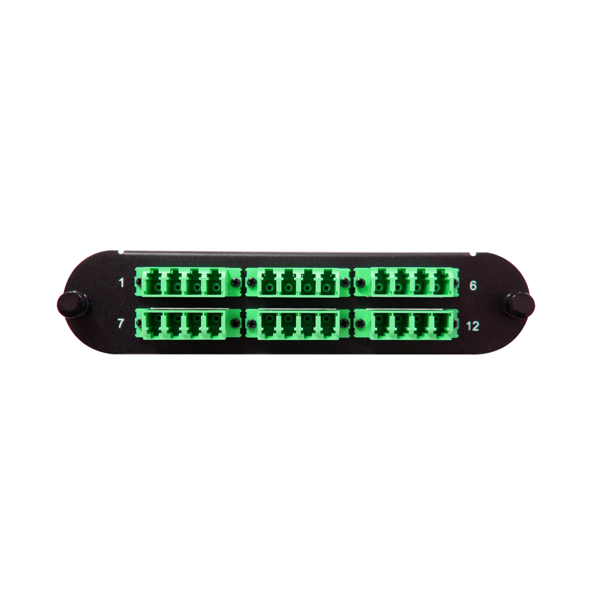 Corning CCH Compatible Fiber Adapter Panel; 6 LC Quad Adapters/Ports