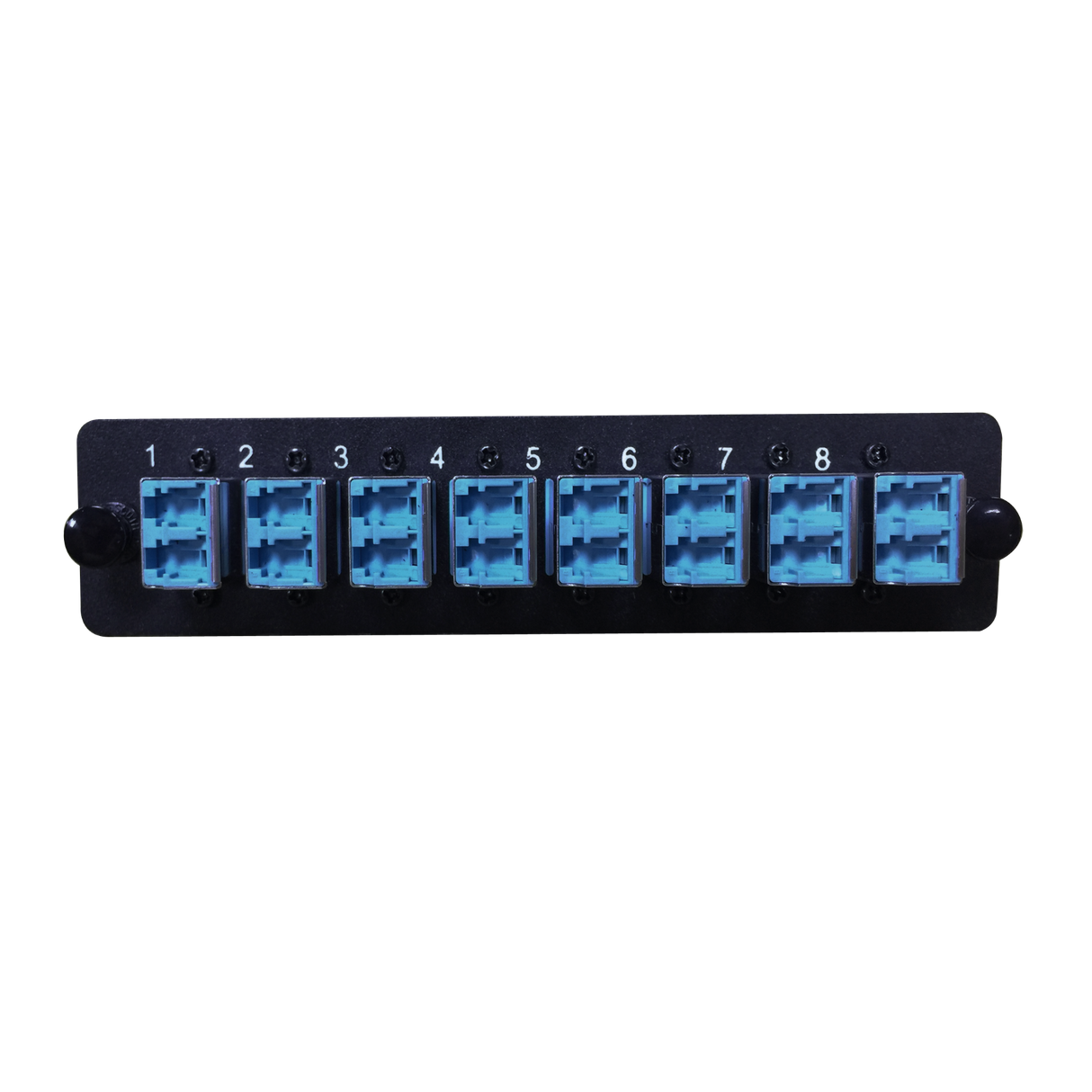 LGX Fiber Adapter Panel; 8 LC Duplex Adapters/Ports with Shutters