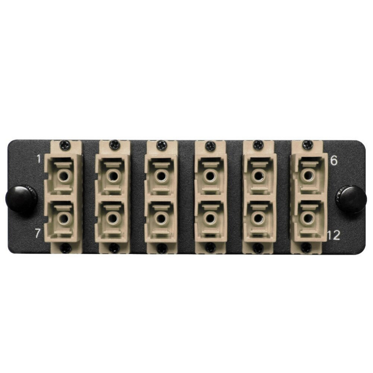 HDA Compatible Fiber Adapter Panel; 6 SC Duplex Ports