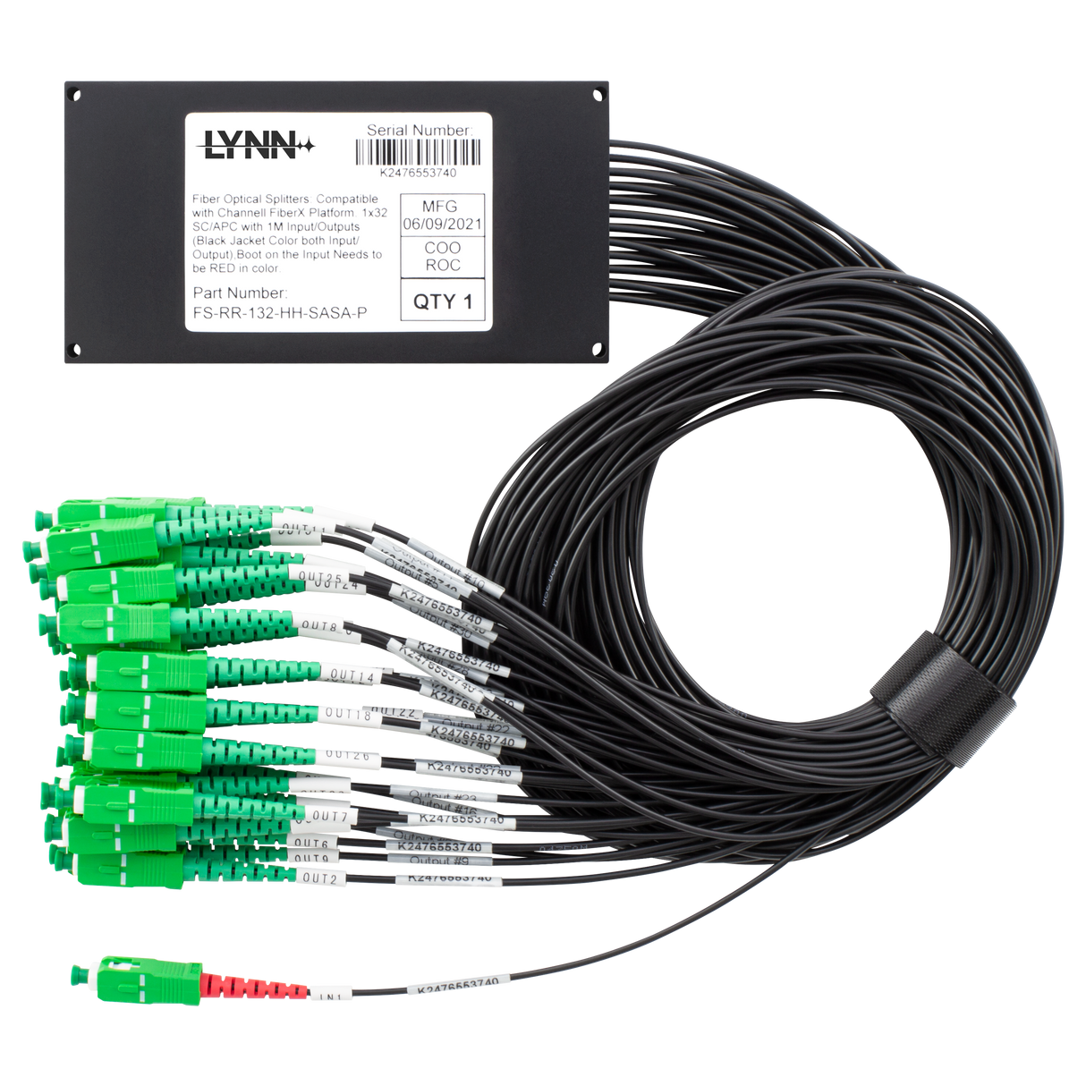 Channell FiberX Compatible Ruggedized PLC Fiber Splitter