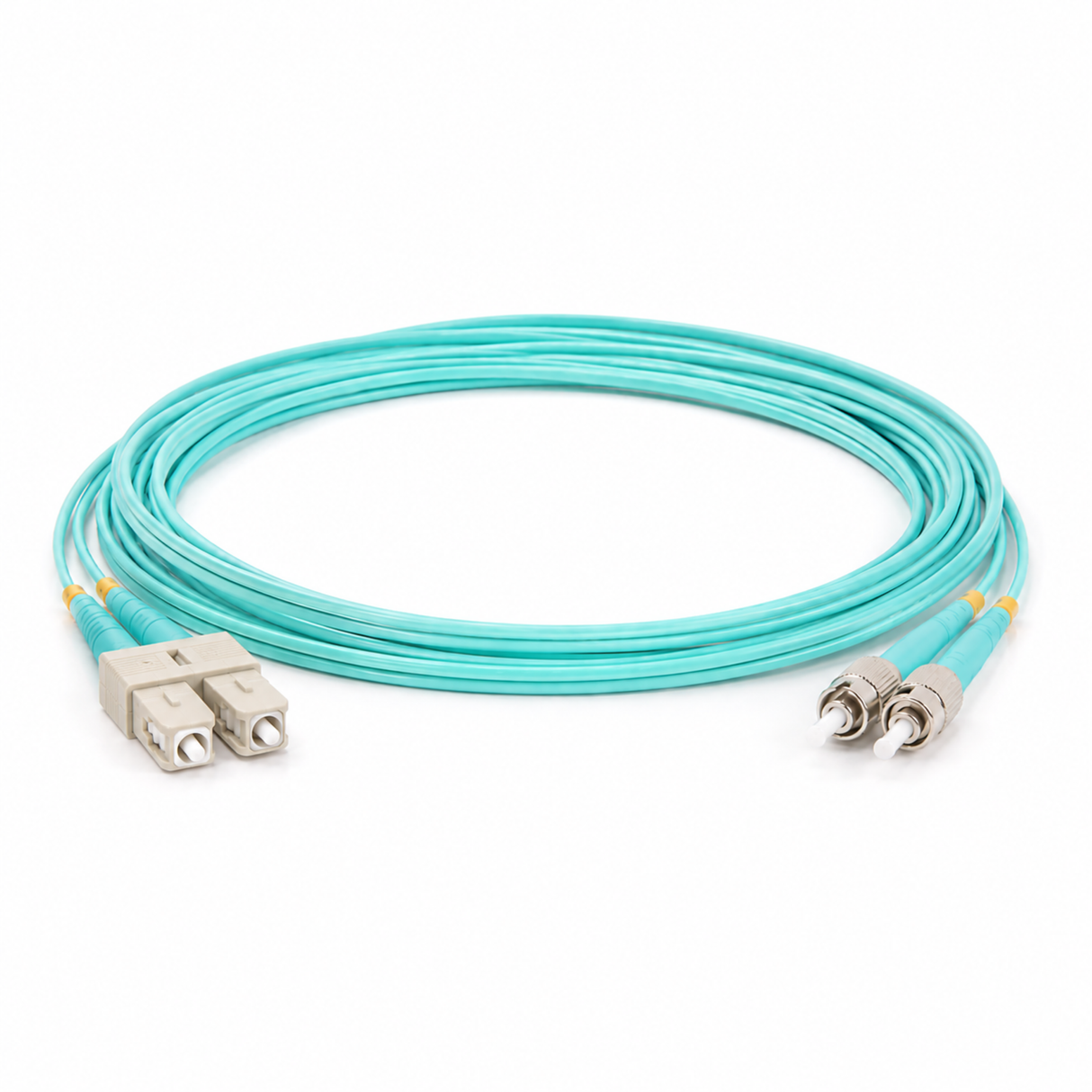 OM4 Duplex Fiber Patch Cables, SC - ST