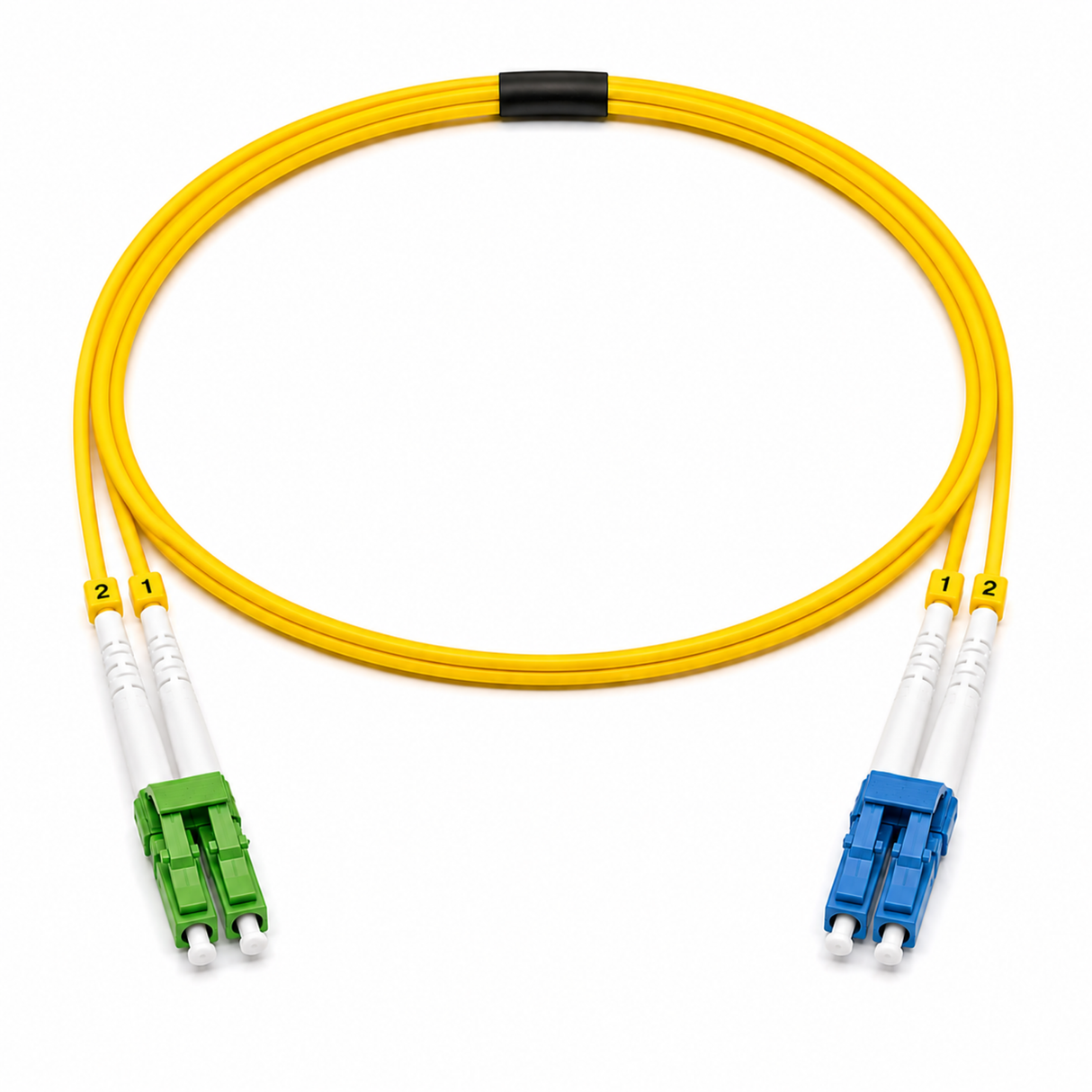 OS2 Duplex Fiber Patch Cables, LC/APC - LC/UPC