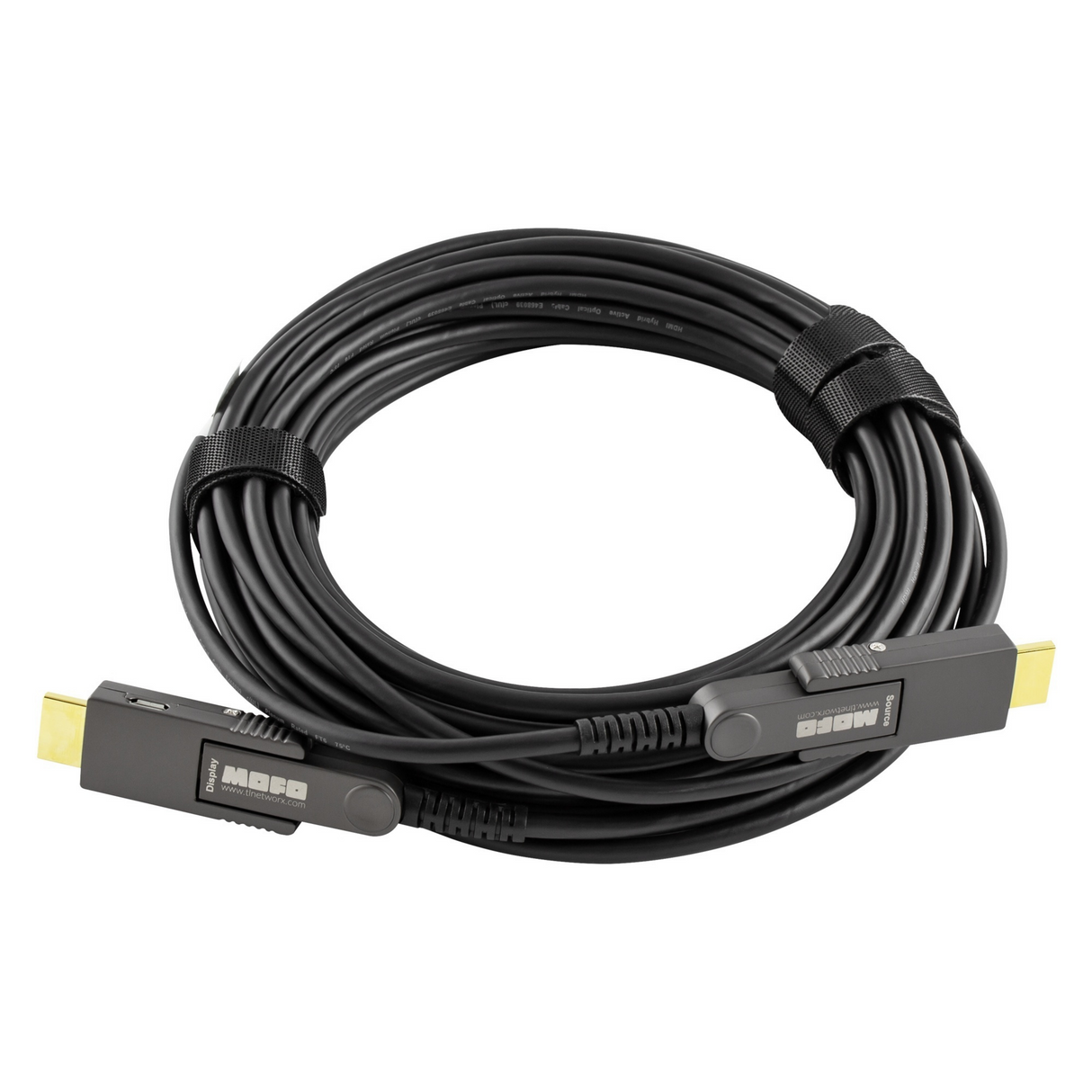 HDMI (48 Gbps) over Hybrid Fiber Cable with Detachable Heads