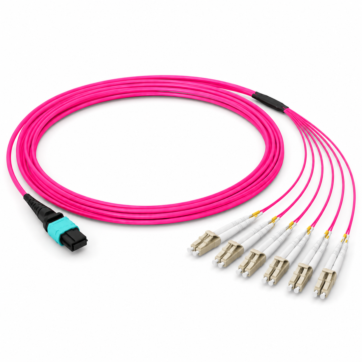 MTP-12 Fiber Breakout Cables, MTP(F) - 6 Duplex LC