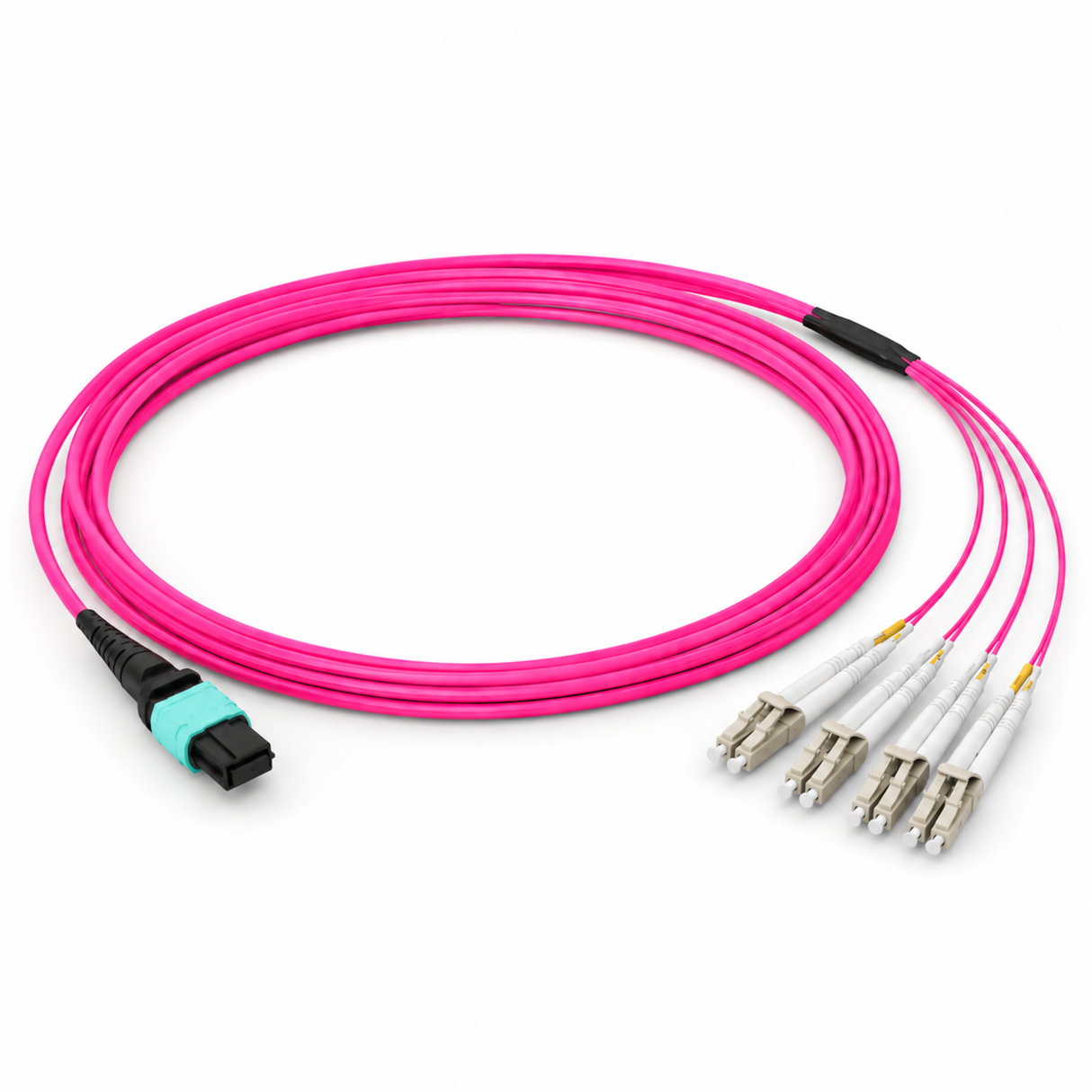 MTP-8 Fiber Breakout Cables, MTP(F) - 4 Duplex LC