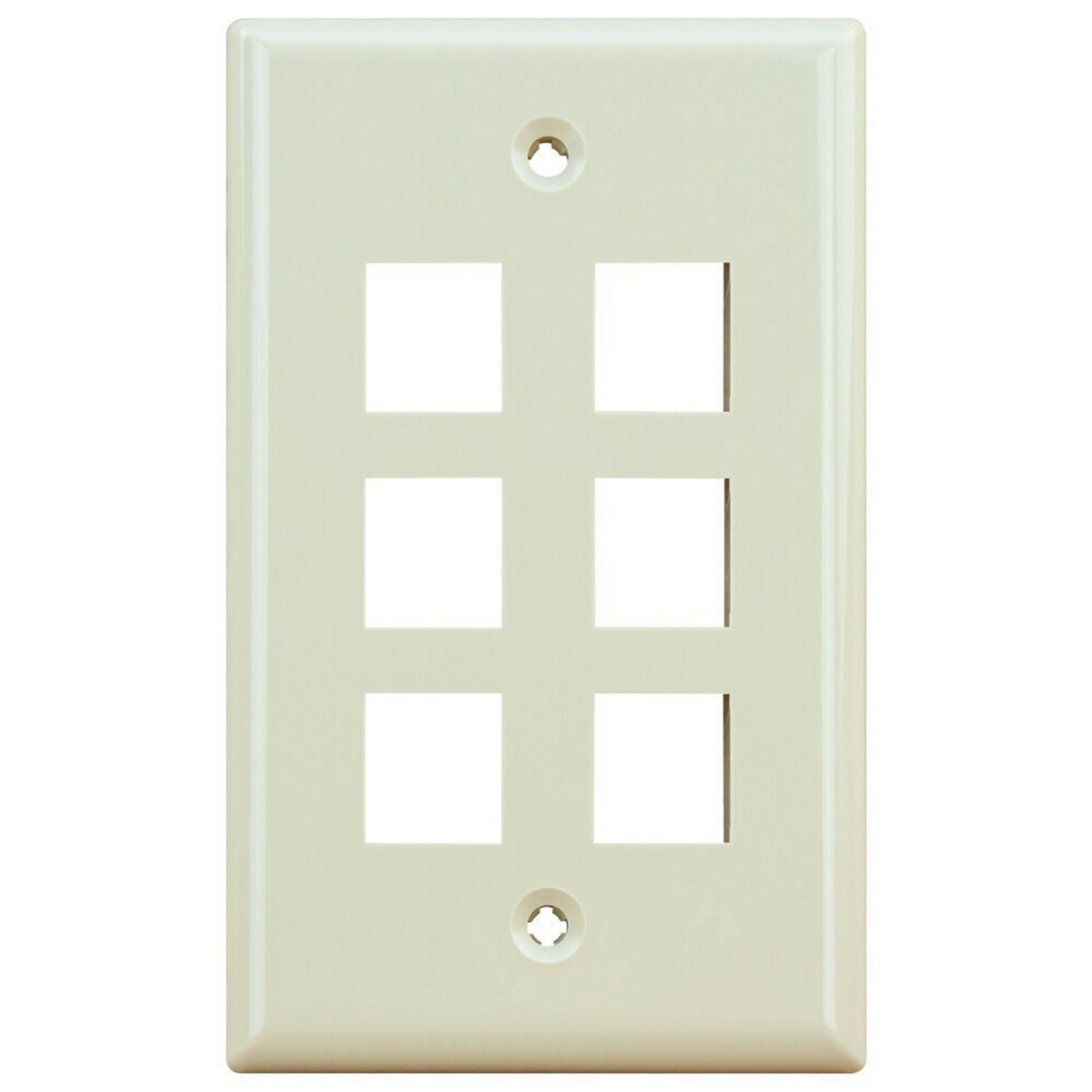 6 Port Wall Plate (Single Gang)