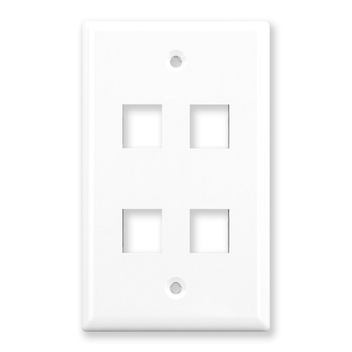 4 Port Wall Plate (Single Gang)