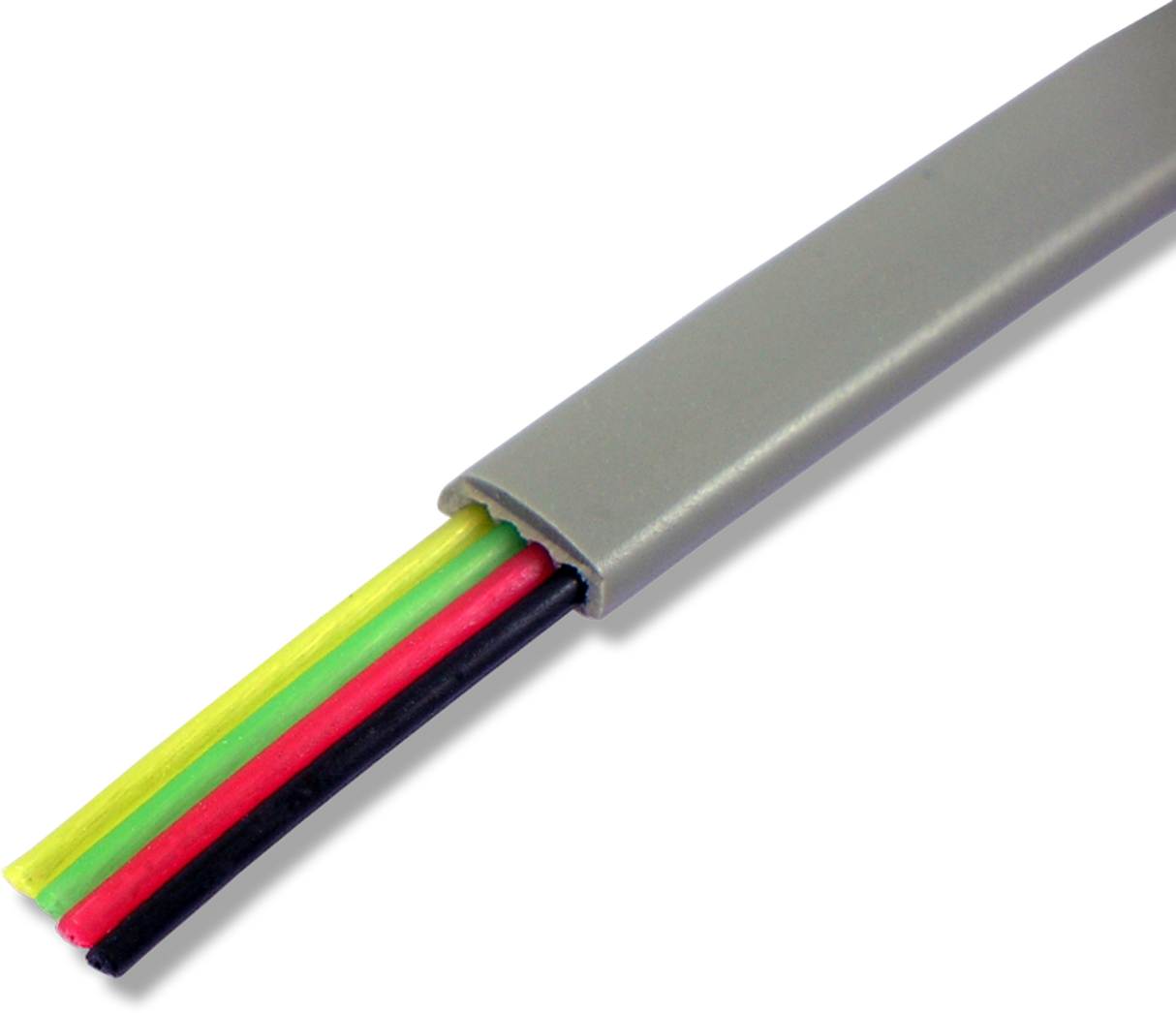 4/C 26 AWG Flat Silver Satin Line Cordage