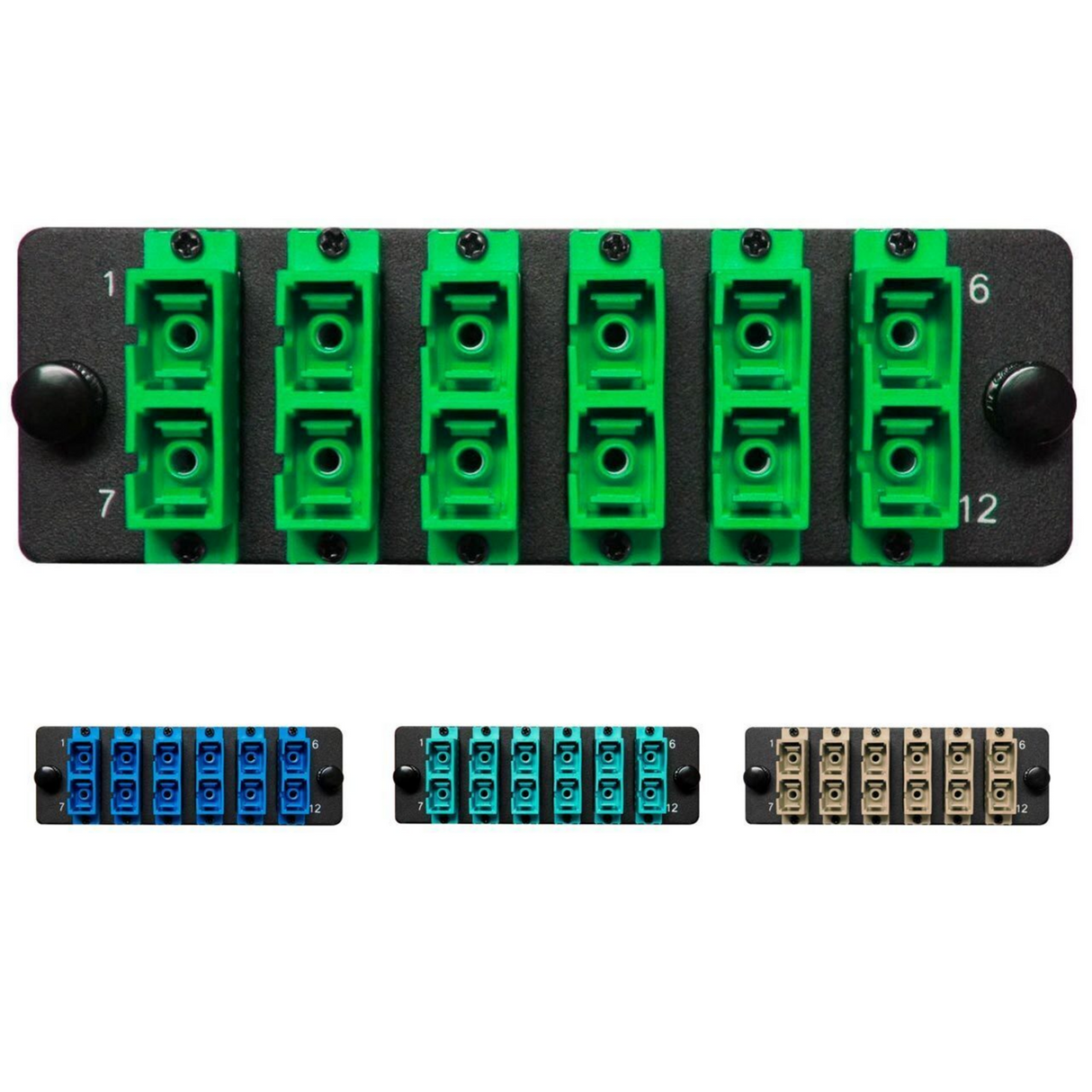 HDA Compatible Fiber Adapter Panel; 6 SC Duplex Ports