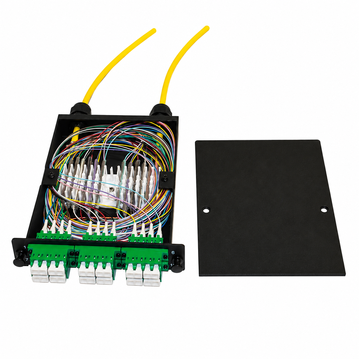 LGX Fiber Splice Cassette - OS2 with 6 Quad LC/APC