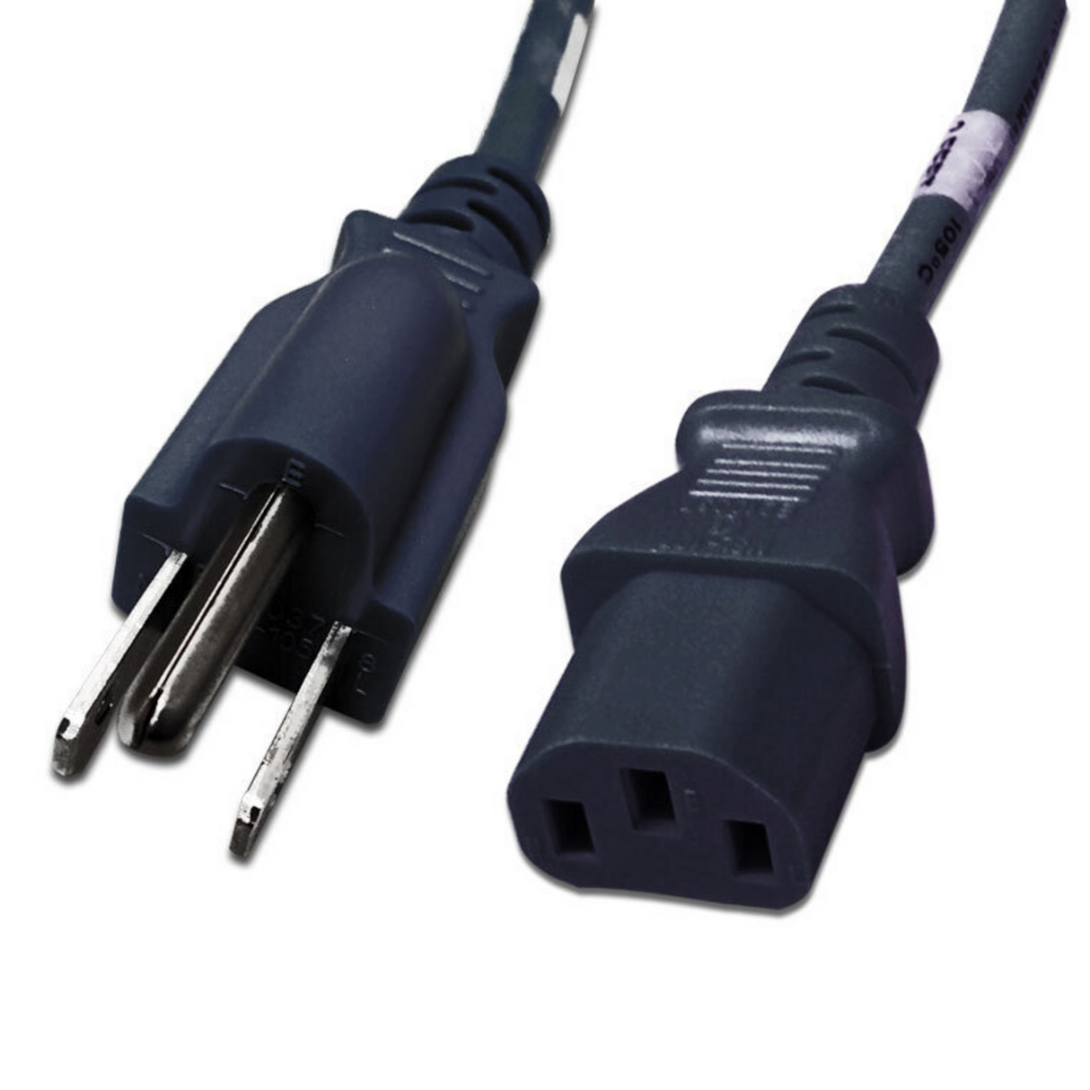 NEMA 5-15P to IEC320 C13 Power Cord (18AWG 125V/10A)