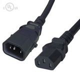 P-Lock Locking IEC320 C14 to IEC320 C13 Power Cord (14AWG 250V/15A)