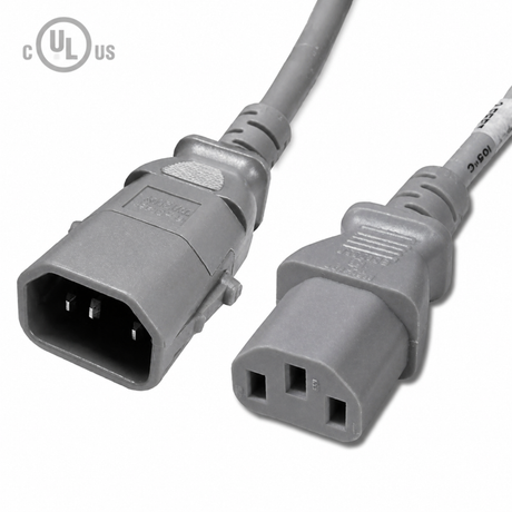 P-Lock Locking IEC320 C14 to IEC320 C13 Power Cord (14AWG 250V/15A)