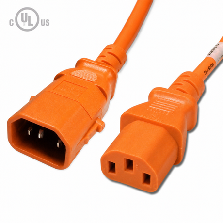 P-Lock Locking IEC320 C14 to IEC320 C13 Power Cord (14AWG 250V/15A)