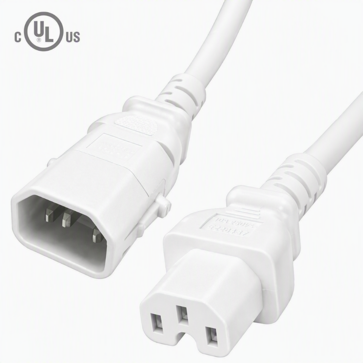 P-Lock Locking IEC320 C14 to IEC230 C15/C13 Power Cord (14AWG 250V/15A)