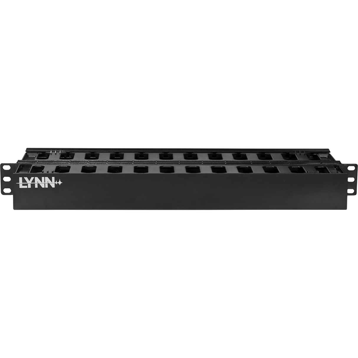 1U Double-sided Horizontal Cable Manager with Pass-Through