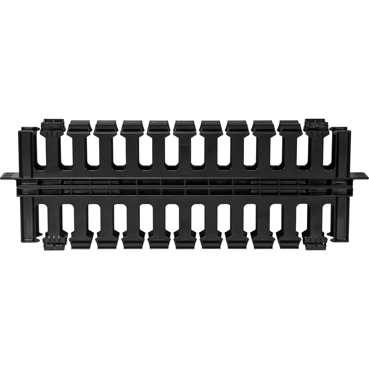 1U Double-sided Horizontal Cable Manager with Pass-Through