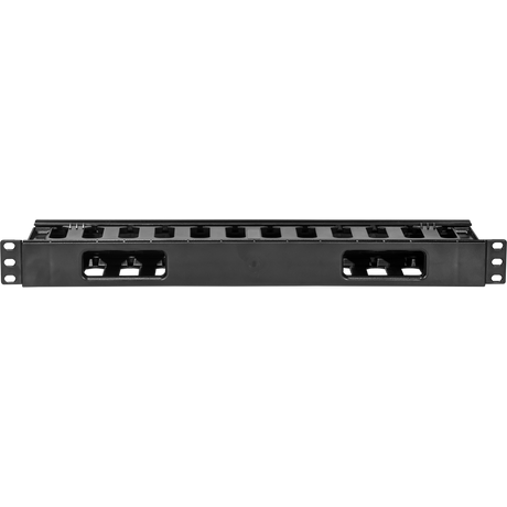 1U Horizontal Cable Manager with Pass-Through