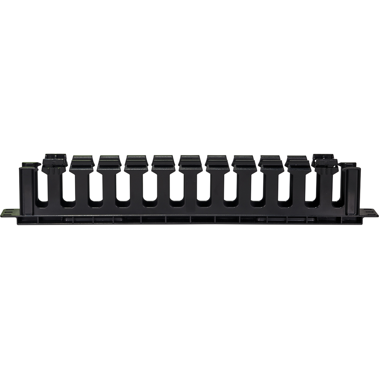 1U Horizontal Cable Manager with Pass-Through