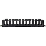 1U Horizontal Cable Manager with Pass-Through
