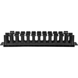2U Horizontal Cable Manager with Pass-Through