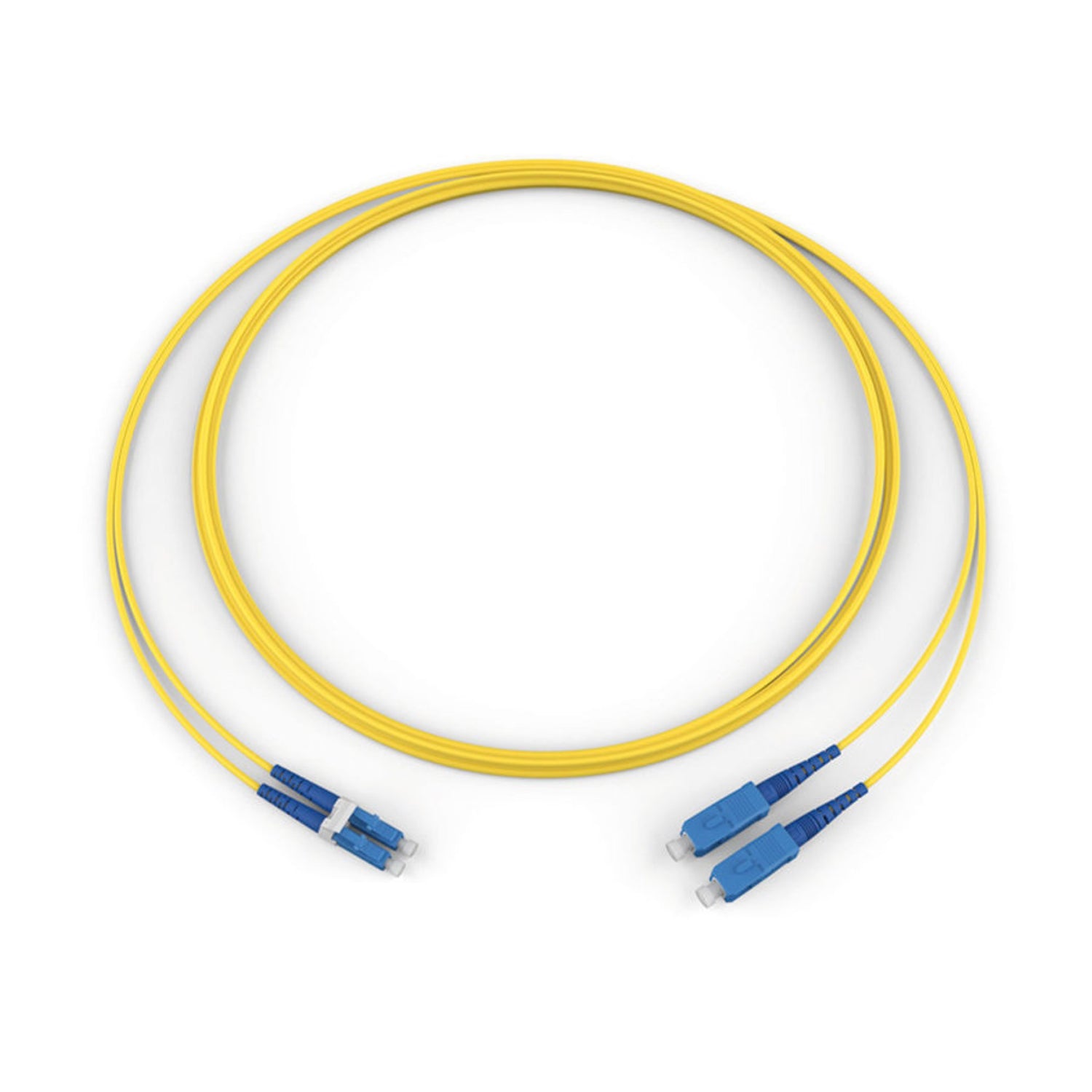 Corning GOLD OS2 Duplex Fiber Patch Cables, LC/UPC - SC/UPC