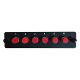 LGX Fiber Adapter Panel; 6 FC Simplex Adapters/Ports