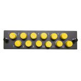 Leviton Compatible Fiber Adapter Panel; 12 FC Simplex Adapters/Ports