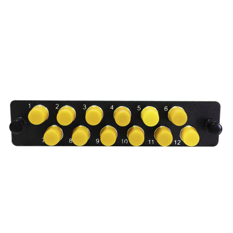 LGX Fiber Adapter Panel; 12 FC Simplex Adapters/Ports