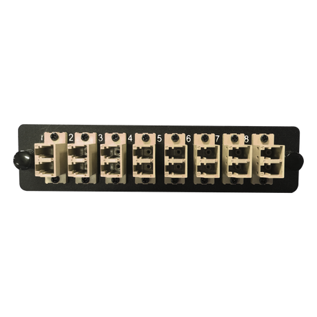 LGX Fiber Adapter Panel; 8 LC Duplex Adapters/Ports