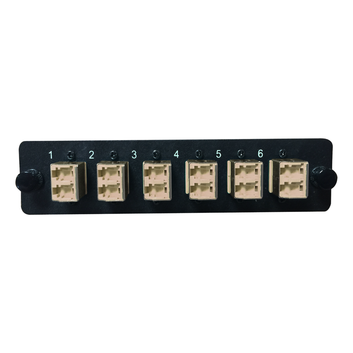 LGX Fiber Adapter Panel; 6 LC Duplex Adapters/Ports with Shutters