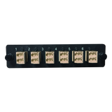 LGX Fiber Adapter Panel; 6 LC Duplex Adapters/Ports with Shutters