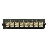 LGX Fiber Adapter Panel; 8 LC Duplex Adapters/Ports with Shutters