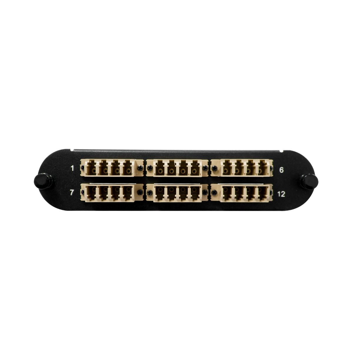 Corning CCH Compatible Fiber Adapter Panel; 6 LC Quad Adapters/Ports