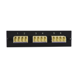 Leviton Compatible Fiber Adapter Panel; 3 LC Quad Adapters/Ports with Shutters