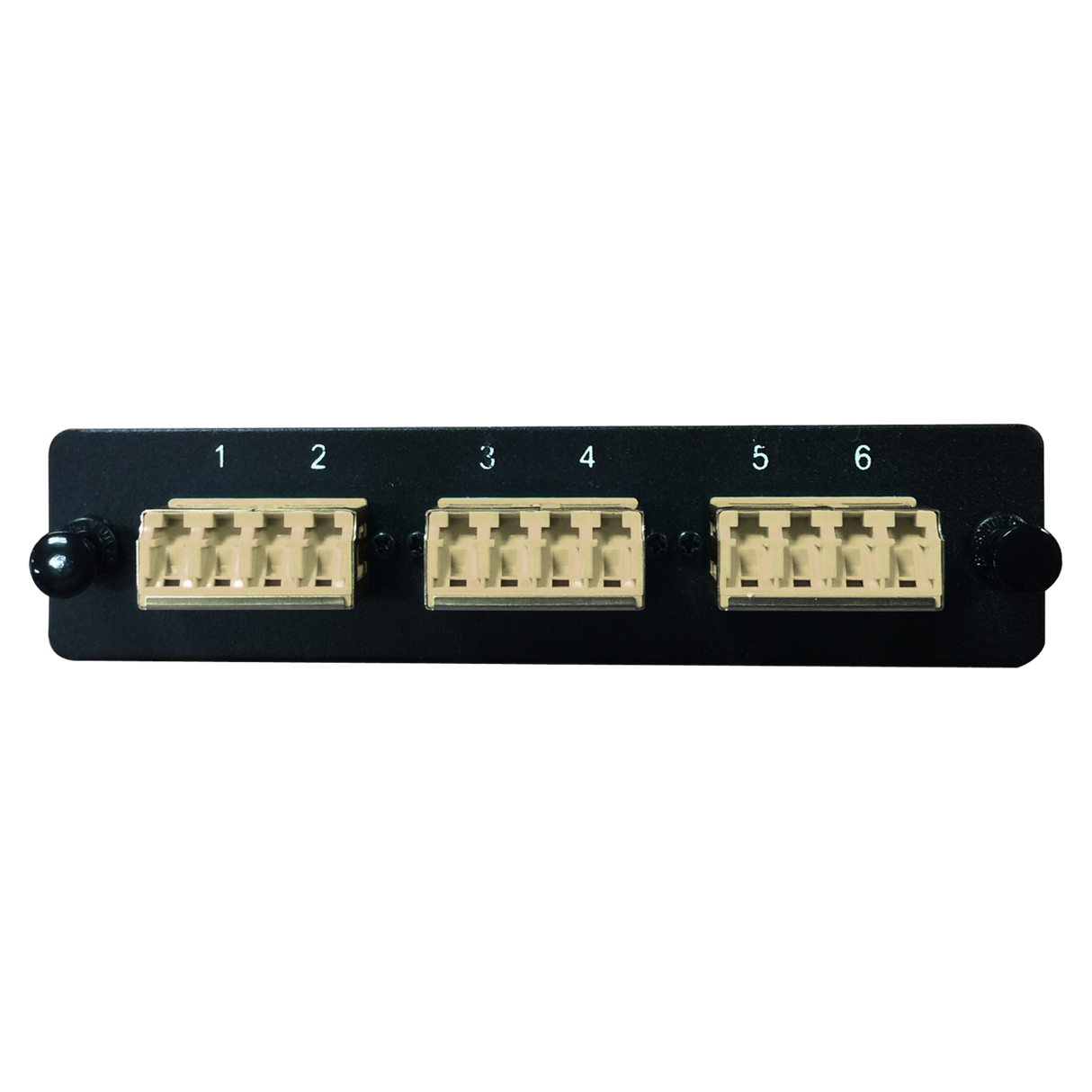 LGX Fiber Adapter Panel; 3 LC Quad Adapters/Ports with Shutters