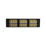 Leviton Compatible Fiber Adapter Panel; 6 LC Quad Adapters/Ports with Shutters