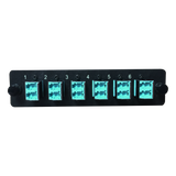 LGX Fiber Adapter Panel; 6 LC Duplex Adapters/Ports with Shutters