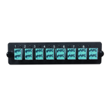 LGX Fiber Adapter Panel; 8 LC Duplex Adapters/Ports with Shutters