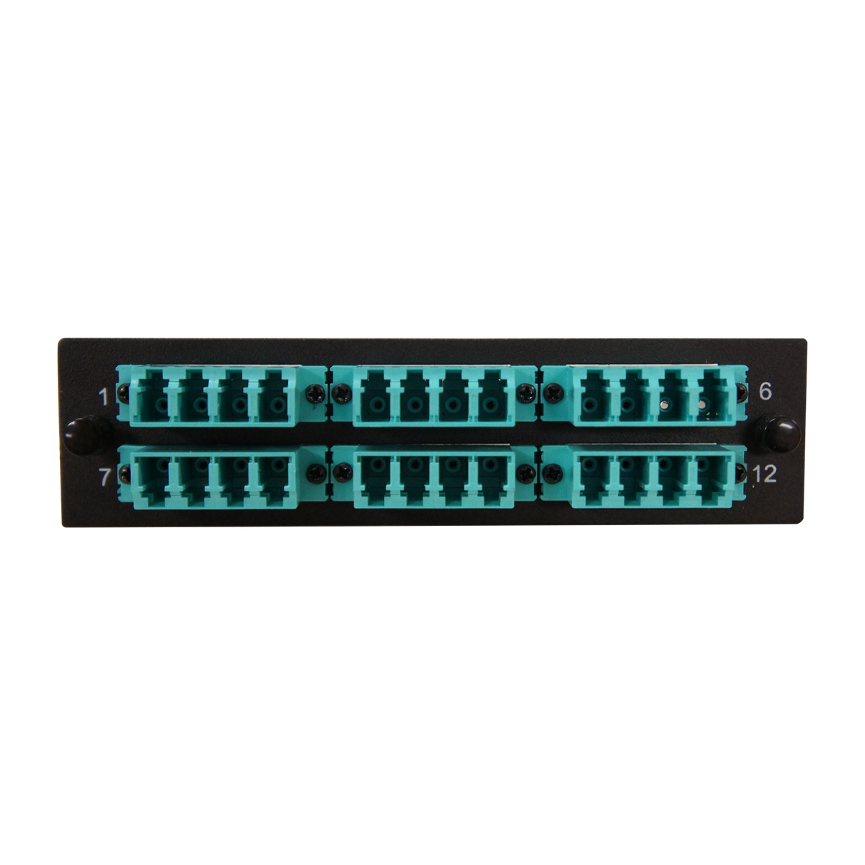 Leviton Compatible Fiber Adapter Panel; 6 LC Quad Adapters/Ports