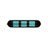 Corning CCH Compatible Fiber Adapter Panel; 6 LC Quad Adapters/Ports with Shutters