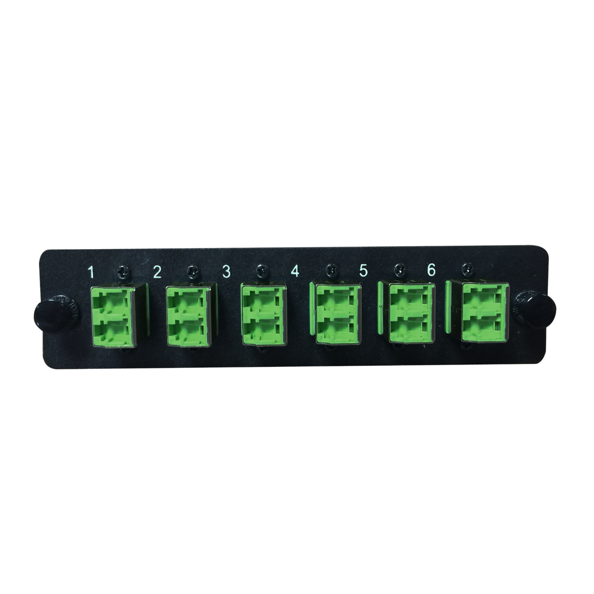 LGX Fiber Adapter Panel; 6 LC Duplex Adapters/Ports with Shutters