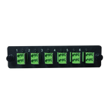 LGX Fiber Adapter Panel; 6 LC Duplex Adapters/Ports with Shutters