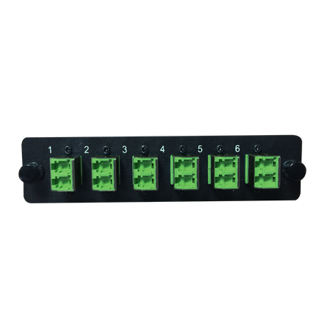 LGX Fiber Adapter Panel; 6 LC Duplex Adapters/Ports with Shutters